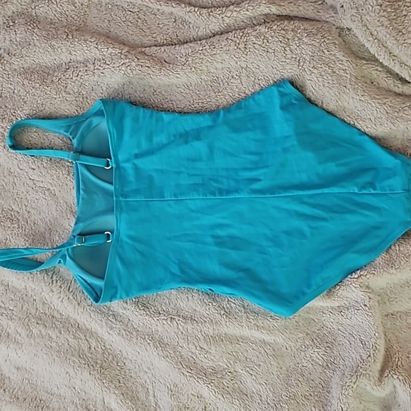Spanx MD Love Your Assets Turquoise One-Piece Swimsuit - Picture 6 of 10